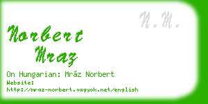 norbert mraz business card