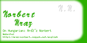 norbert mraz business card